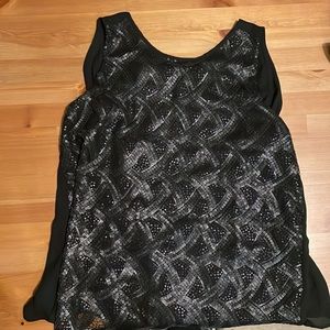 LAST CHANCE! Matte sequin sleeveless blouse NWOT.